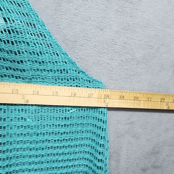 NWT Haute Hippie Women’s L Aqua Crochet Halter Maxi Dress Boho Swimsuit Cover Up - Picture 10 of 10